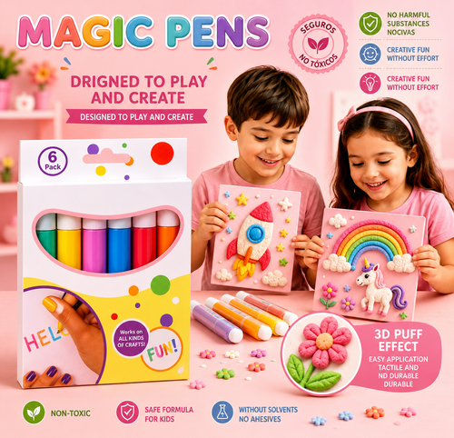 Suforge® Magic Pen – Draw 3D Puffy Art in One Stroke!🎨 DIY Bubble  Drawing Pens