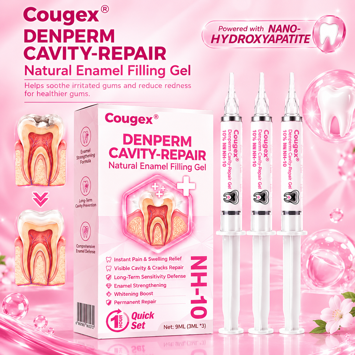 Cougex®  Cavity-Repair Natural Enamel Filling Gel